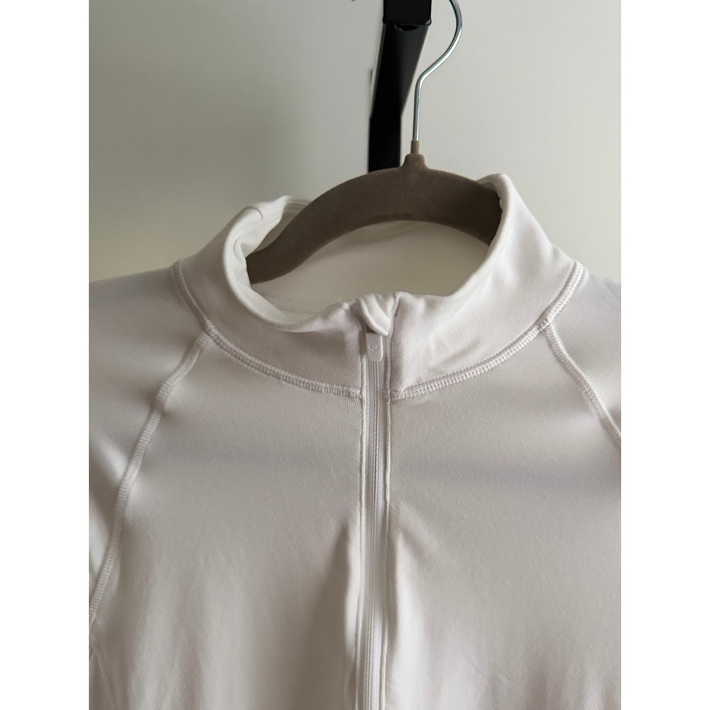 Lululemon It's Rulu Cropped Half Zip - Size Small - White - Picture 3 of 8